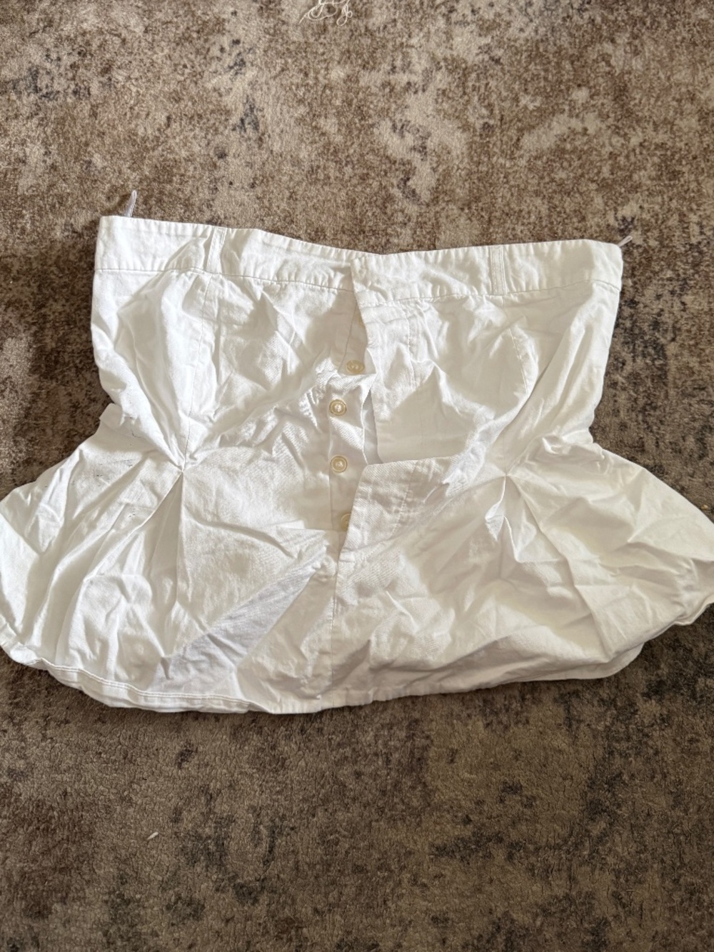 Zara white crop Peplum top
